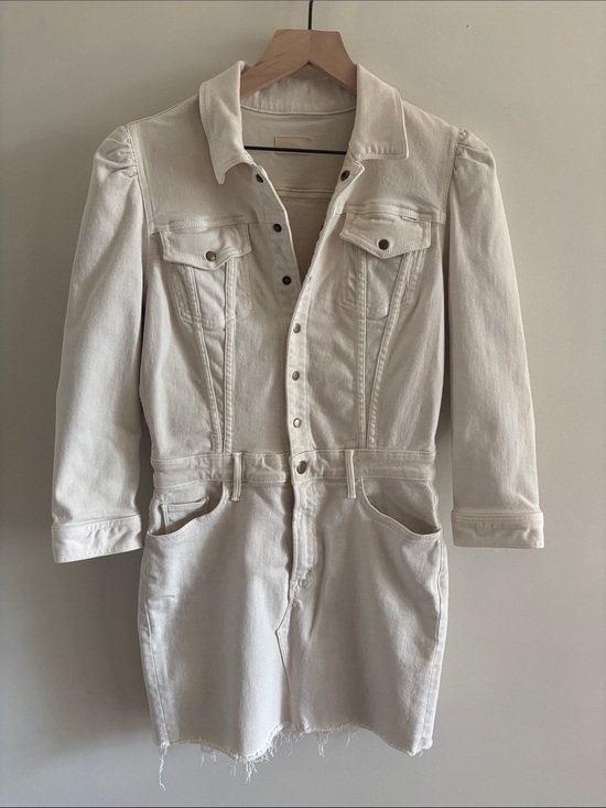 MOTHER Jackets & Blazers - MOTHER Cream Denim Mini Dress- Button Front
